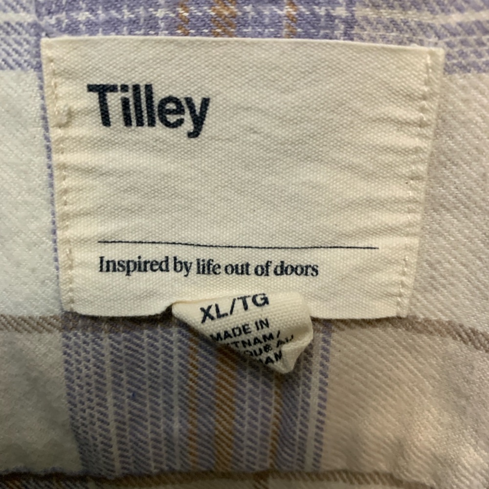 Tilley Organic Cotton Plaid Fleece Shirt Jacke - Picture 3 of 8